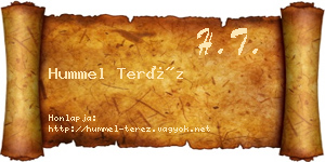 Hummel Teréz névjegykártya